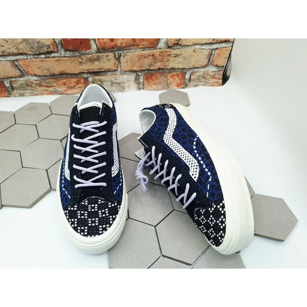 Vans Vault LX Old Skool 36 EK Cheetah Navy Blue Black Knit Men Sz 9.5 Premium